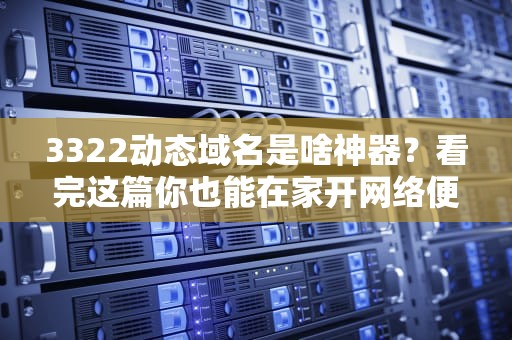 3322动态域名是啥神器？看完这篇你也能在家开网络便利店！