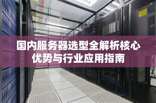 国内服务器选型全解析核心优势与行业应用指南