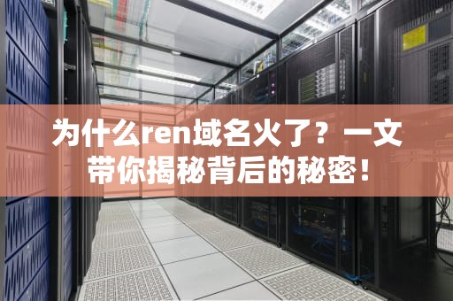 为什么ren域名火了？一文带你揭秘背后的秘密！