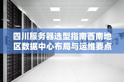 四川服务器选型指南西南地区数据中心布局与运维要点解析