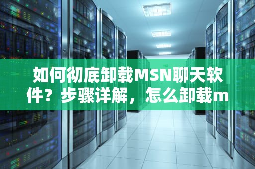 如何彻底卸载MSN聊天软件？步骤详解，怎么卸载msn网页插件
