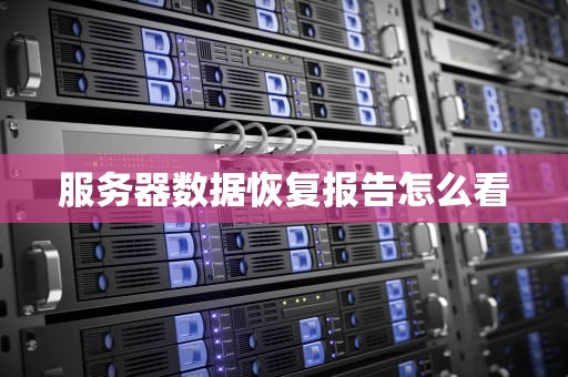 服务器数据恢复报告怎么看