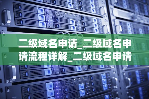 二级域名申请_二级域名申请流程详解_二级域名申请的全面指南