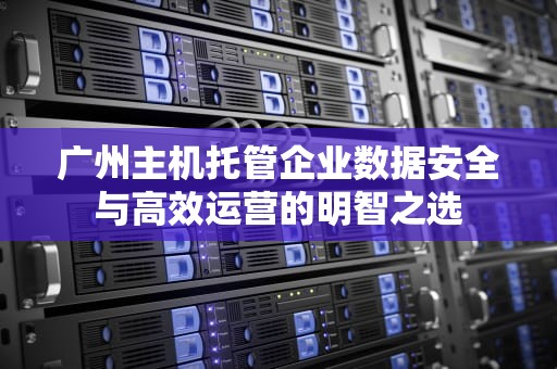 广州主机托管企业数据安全与高效运营的明智之选