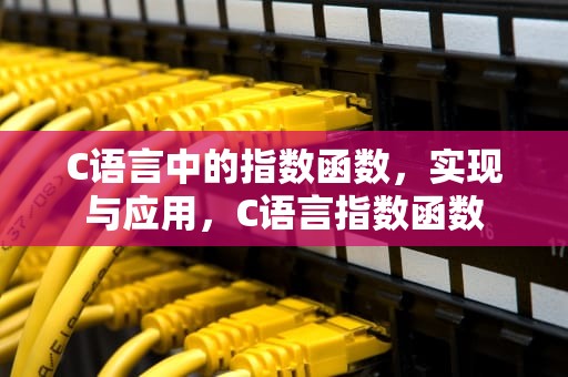 C语言中的指数函数，实现与应用，C语言指数函数