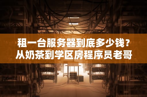 租一台服务器到底多少钱？从奶茶到学区房程序员老哥给你算笔明白账