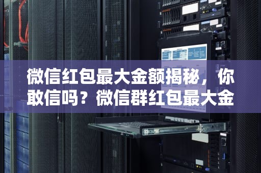 微信红包最大金额揭秘，你敢信吗？微信群红包最大金额能发多少