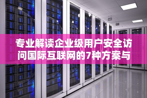 专业解读企业级用户安全访问国际互联网的7种方案与风控指南