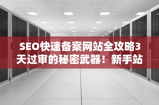SEO快速备案网站全攻略3天过审的秘密武器！新手站长必看避坑指南
