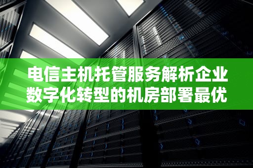 电信主机托管服务解析企业数字化转型的机房部署最优解