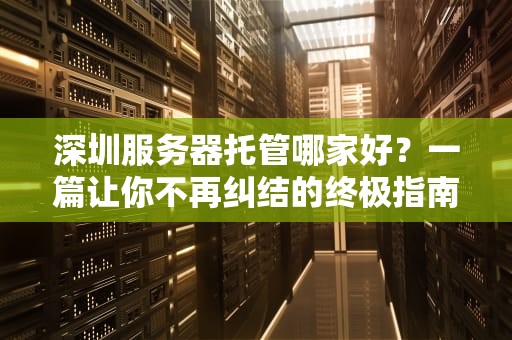 深圳服务器托管哪家好？一篇让你不再纠结的终极指南