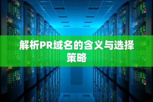 解析PR域名的含义与选择策略