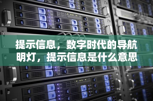 提示信息，数字时代的导航明灯，提示信息是什么意思