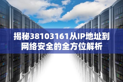 揭秘38103161从IP地址到网络安全的全方位解析