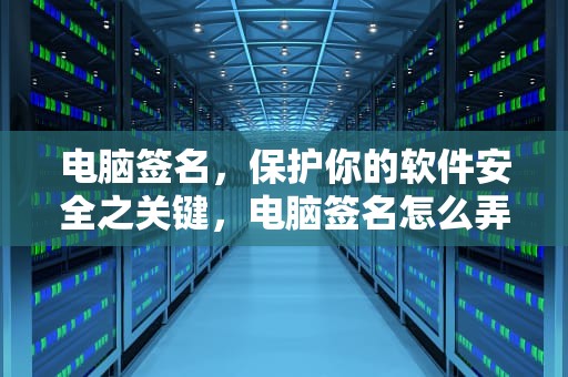 电脑签名，保护你的软件安全之关键，电脑签名怎么弄