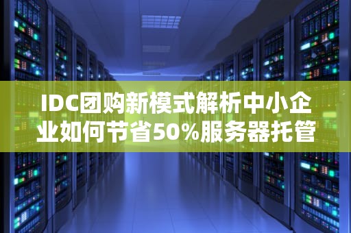 IDC团购新模式解析中小企业如何节省50%服务器托管成本？