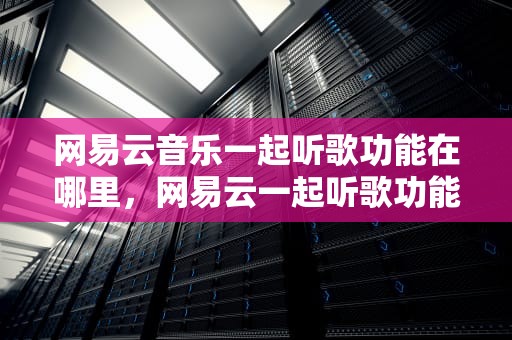 网易云音乐一起听歌功能在哪里，网易云一起听歌功能在哪里设置