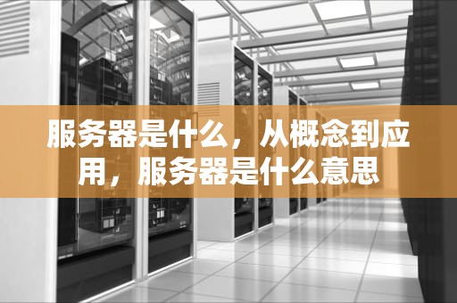 服务器是什么，从概念到应用，服务器是什么意思