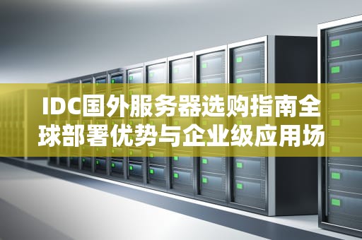 IDC国外服务器选购指南全球部署优势与企业级应用场景解析
