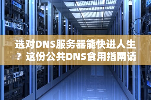 选对DNS服务器能快进人生？这份公共DNS食用指南请收好