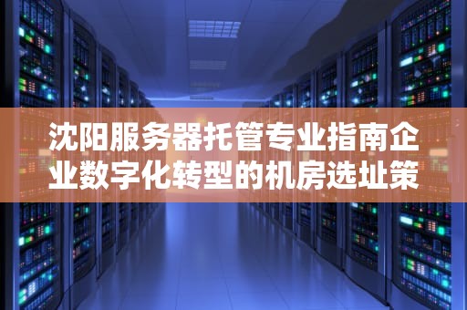 沈阳服务器托管专业指南企业数字化转型的机房选址策略