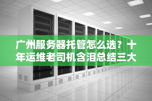 广州服务器托管怎么选？十年运维老司机含泪总结三大避坑指南