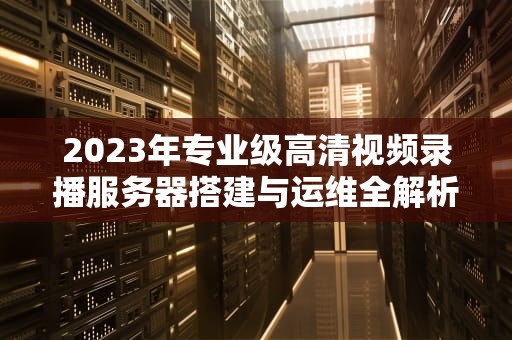 2023年专业级高清视频录播服务器搭建与运维全解析