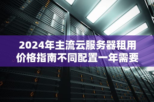 2024年主流云服务器租用价格指南不同配置一年需要多少钱？