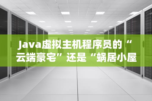 Java虚拟主机程序员的“云端豪宅”还是“蜗居小屋”？