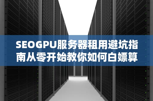 SEOGPU服务器租用避坑指南从零开始教你如何白嫖算力（附薅羊毛攻略）