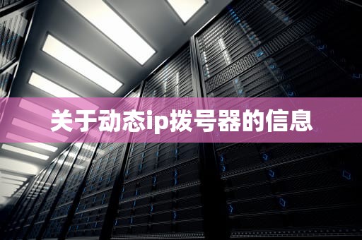关于动态ip拨号器的信息