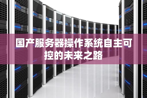 国产服务器操作系统自主可控的未来之路