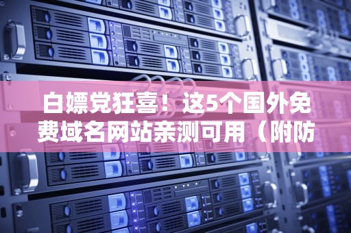 白嫖党狂喜！这5个国外免费域名网站亲测可用（附防坑指南）