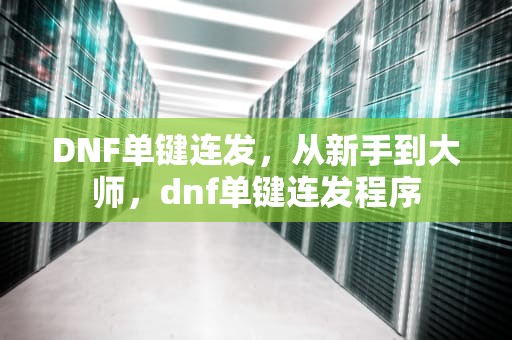 DNF单键连发，从新手到大师，dnf单键连发程序
