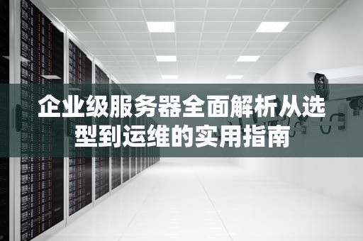 企业级服务器全面解析从选型到运维的实用指南