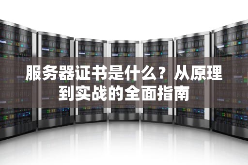 服务器证书是什么？从原理到实战的全面指南