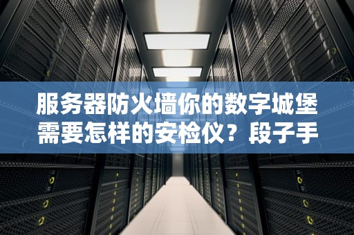 服务器防火墙你的数字城堡需要怎样的安检仪？段子手工程师硬核科普
