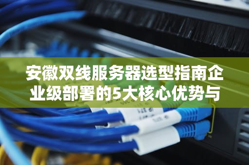 安徽双线服务器选型指南企业级部署的5大核心优势与实操建议