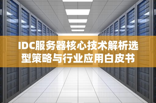 IDC服务器核心技术解析选型策略与行业应用白皮书