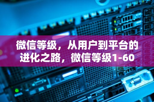 微信等级，从用户到平台的进化之路，微信等级1-60级价目表