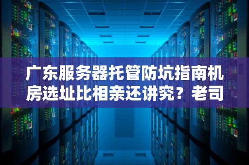 广东服务器托管防坑指南机房选址比相亲还讲究？老司机带你避雷