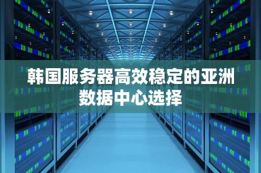 韩国服务器高效稳定的亚洲数据中心选择