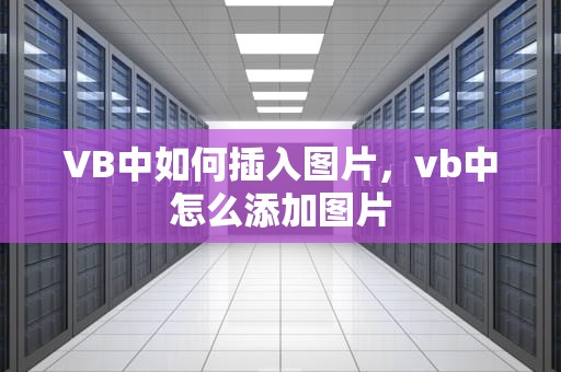 VB中如何插入图片，vb中怎么添加图片