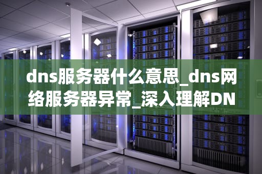 dns服务器什么意思_dns网络服务器异常_深入理解DNS服务器及其重要性