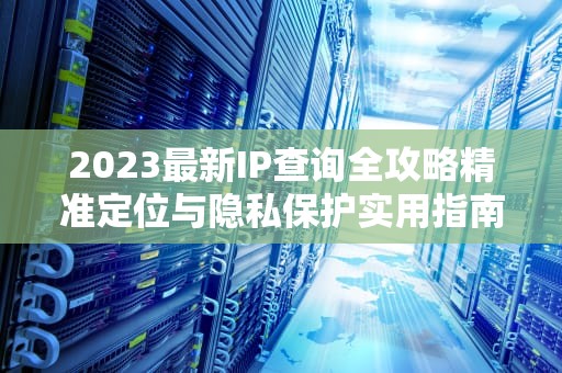 2023最新IP查询全攻略精准定位与隐私保护实用指南