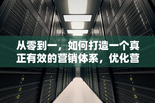 从零到一，如何打造一个真正有效的营销体系，优化营销环境是什么意思