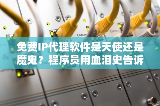 免费IP代理软件是天使还是魔鬼？程序员用血泪史告诉你这5个大坑！