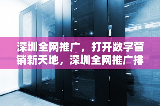 深圳全网推广，打开数字营销新天地，深圳全网推广排名