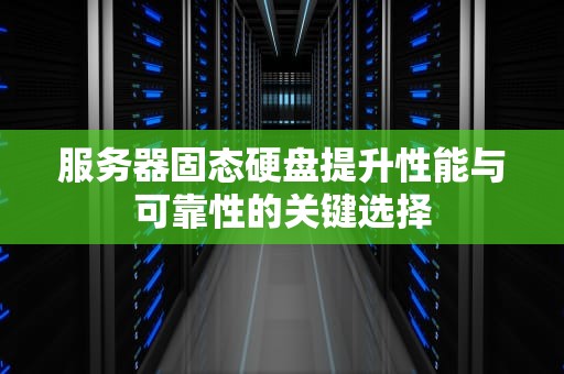 服务器固态硬盘提升性能与可靠性的关键选择