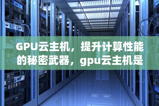 GPU云主机，提升计算性能的秘密武器，gpu云主机是什么